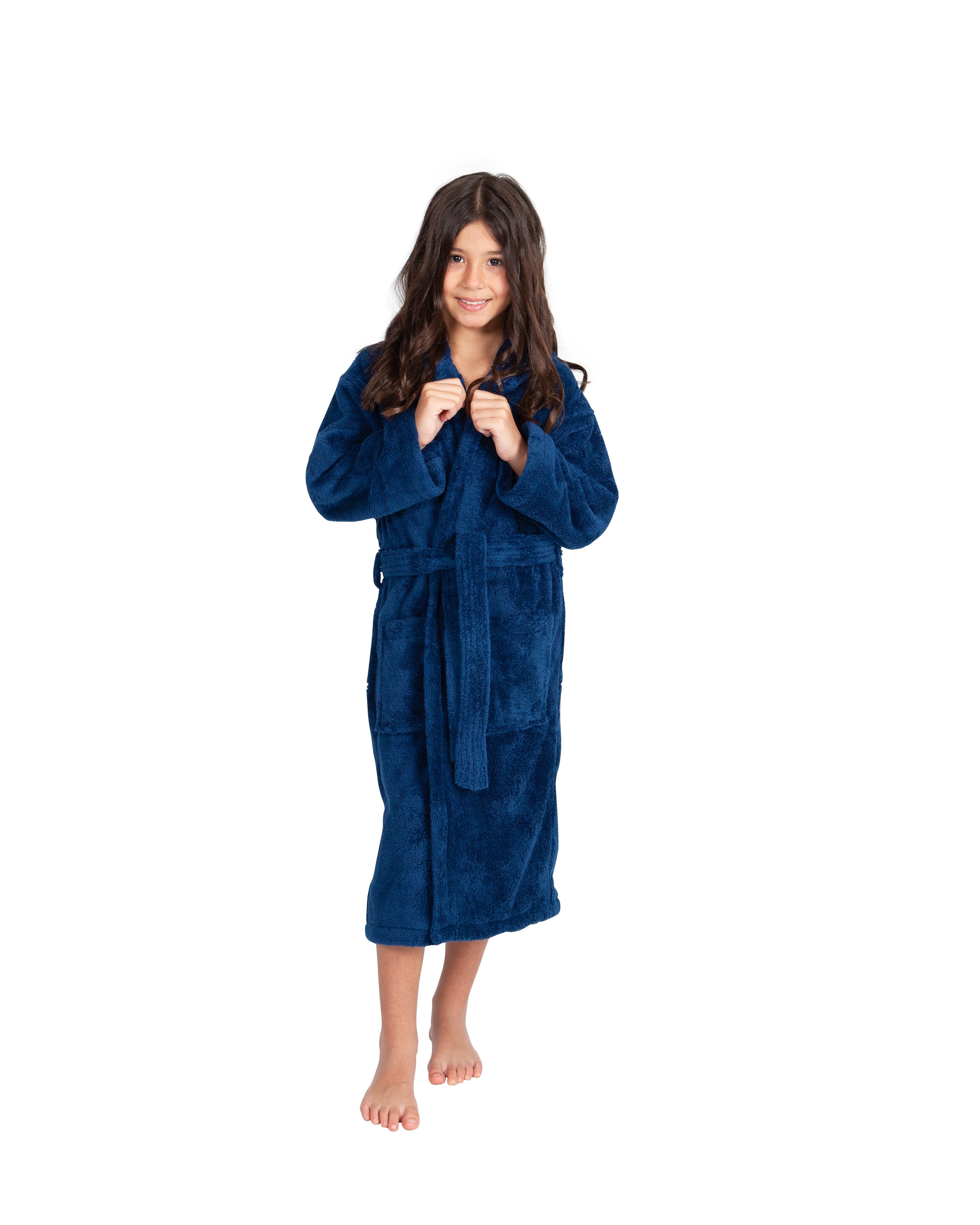 Parador® Kids Personalized, Fleece Plush, 300 GSM, Soft and Warm Hooded Bathrobe | Made in Turkey, Monogrammed for Girls and Boys