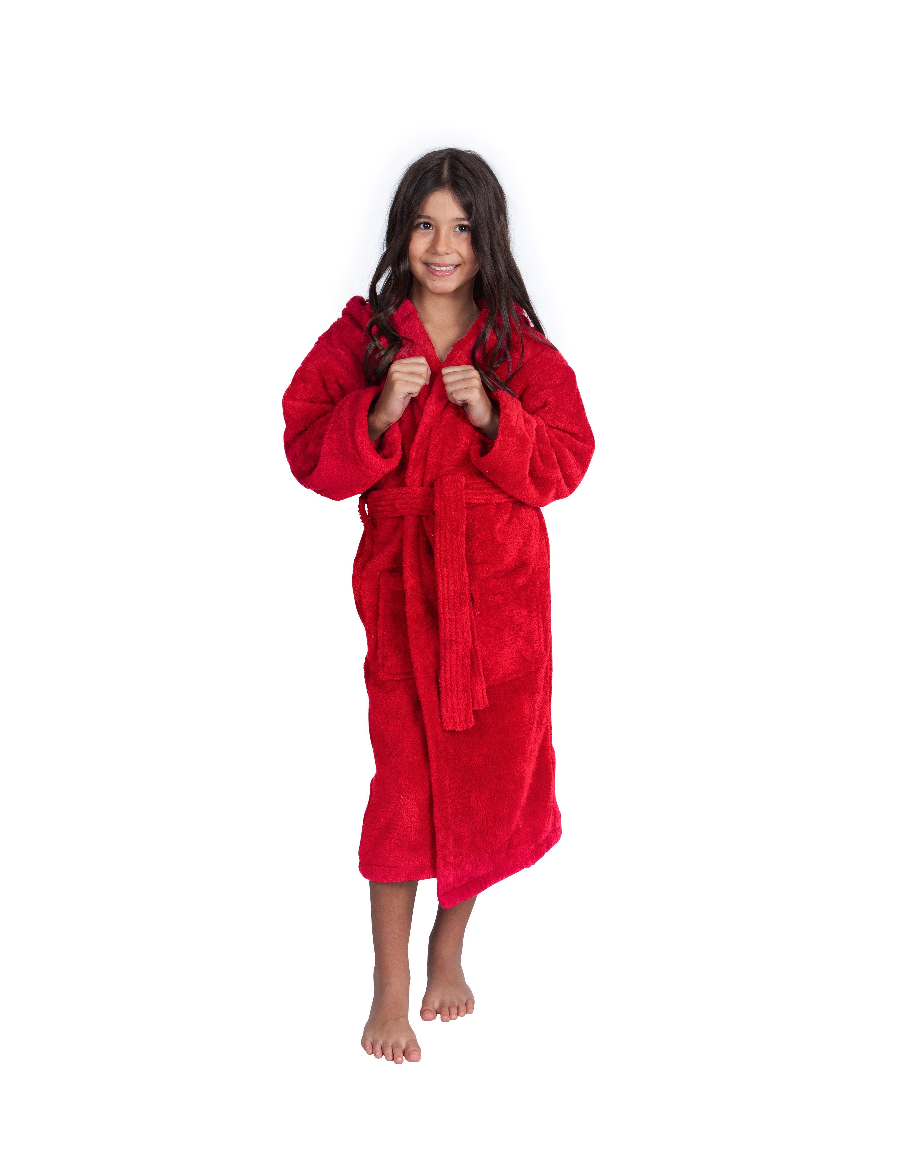 Parador® Kids Personalized, Fleece Plush, 300 GSM, Soft and Warm Hooded Bathrobe | Made in Turkey, Monogrammed for Girls and Boys