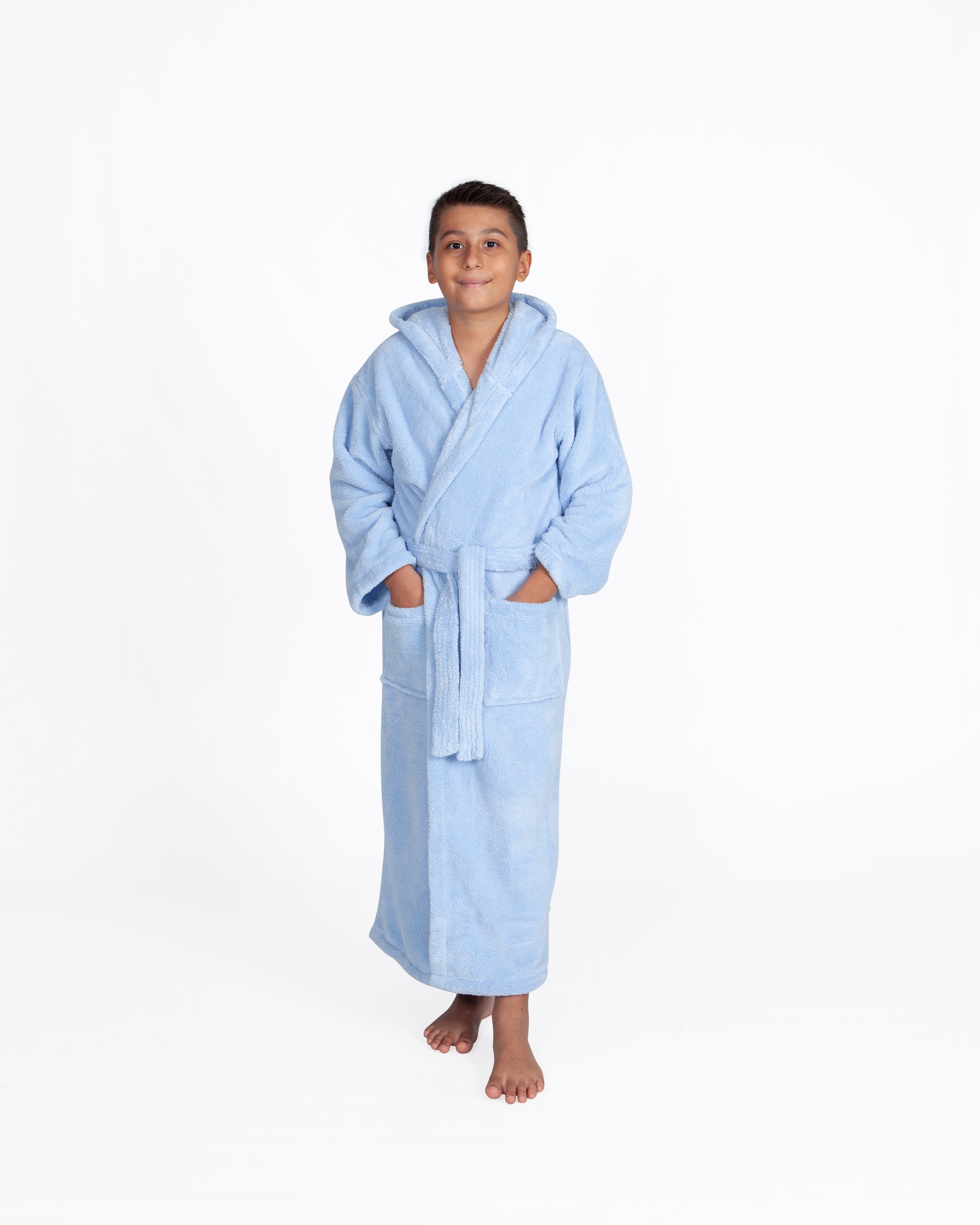 Parador® Kids Personalized, Fleece Plush, 300 GSM, Soft and Warm Hooded Bathrobe | Made in Turkey, Monogrammed for Girls and Boys