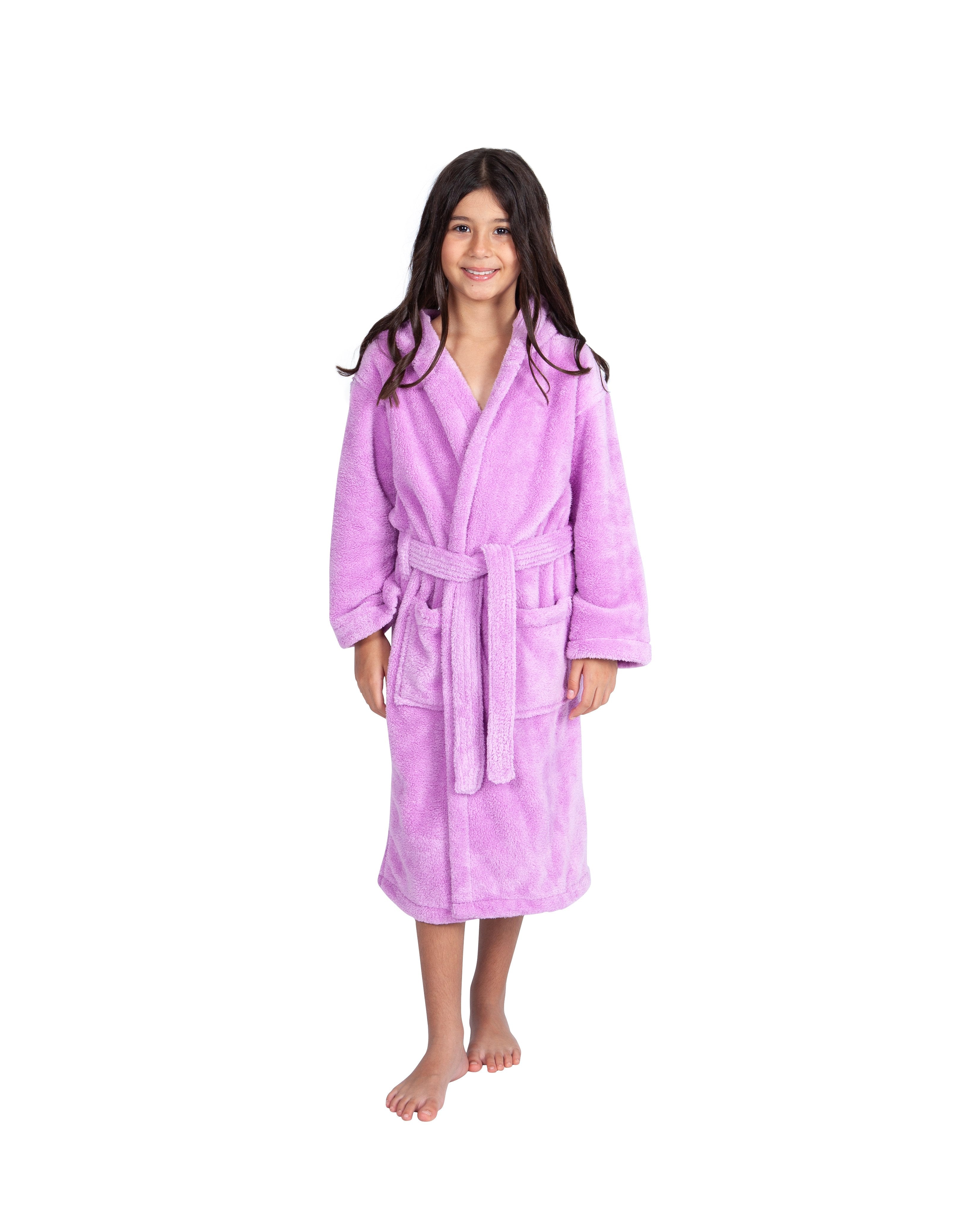 Parador® Kids Personalized, Fleece Plush, 300 GSM, Soft and Warm Hooded Bathrobe | Made in Turkey, Monogrammed for Girls and Boys