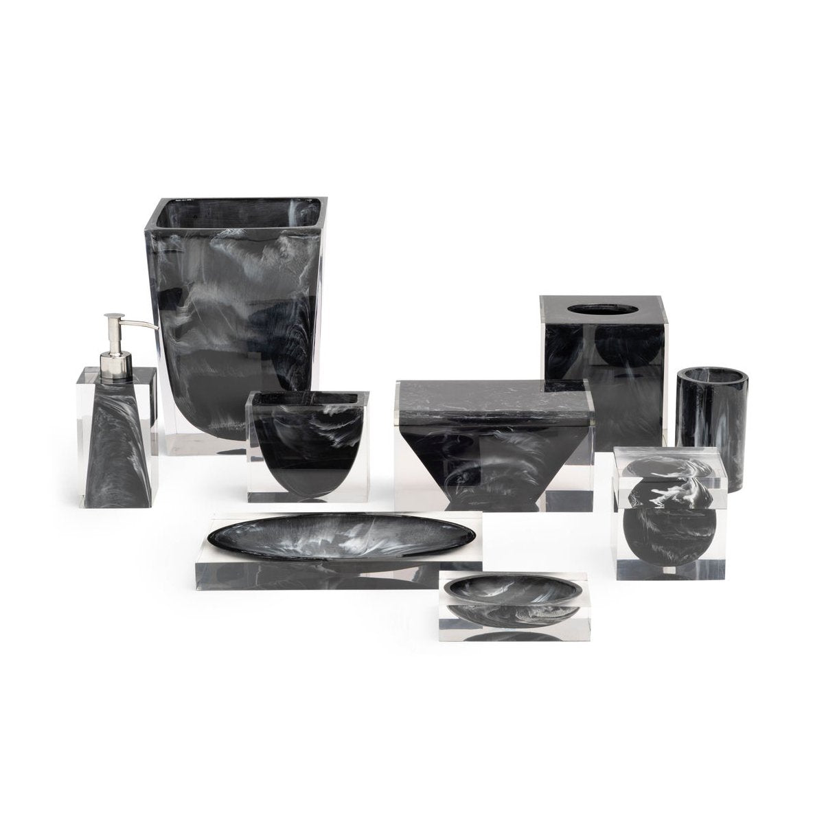 Bologna Black Resin Bath Accessories