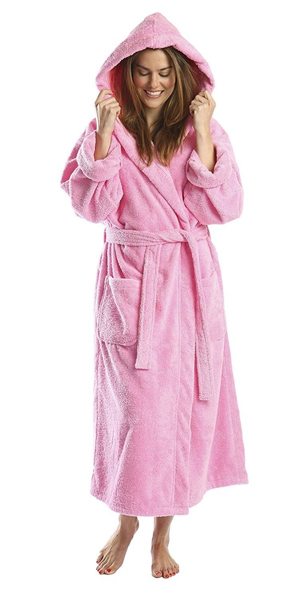 Monogrammed Hooded Turkish Terry Bath Robe, Parador® Personalized Bathrobe Embroidered Terry Cotton Robe 100% Combed Pure Cotton Valentines