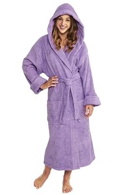 Monogrammed Hooded Turkish Terry Bath Robe, Parador® Personalized Bathrobe Embroidered Terry Cotton Robe 100% Combed Pure Cotton Valentines