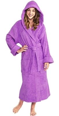 Monogrammed Hooded Turkish Terry Bath Robe, Parador® Personalized Bathrobe Embroidered Terry Cotton Robe 100% Combed Pure Cotton Valentines