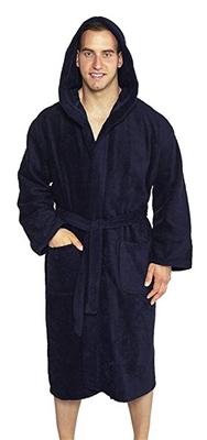 Monogrammed Hooded Turkish Terry Bath Robe, Parador® Personalized Bathrobe Embroidered Terry Cotton Robe 100% Combed Pure Cotton Valentines