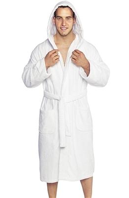 Monogrammed Hooded Turkish Terry Bath Robe, Parador® Personalized Bathrobe Embroidered Terry Cotton Robe 100% Combed Pure Cotton Valentines