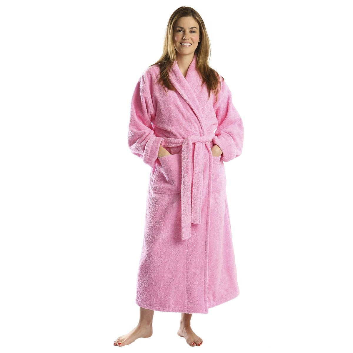 Personalized Full Ankle Length Terry Shawl Bathrobe, Embroidered Bath Robe, Monogrammed Shawl Bathrobe, 100% Combed Pure Turkish Cotton